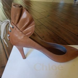 Chloe Heel with Ruffle Heel Detail